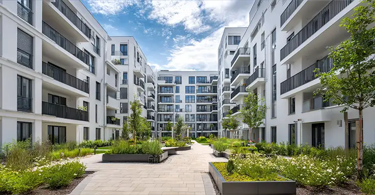 Moderne Wohnanlage mit Mietwohnungen